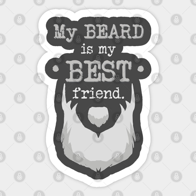 My Best Friend Beard Sticker by TPlanter